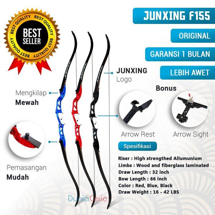 Busur Panah Junxing F155 Recurve Bow - Hitam 30 LBS TAD177
