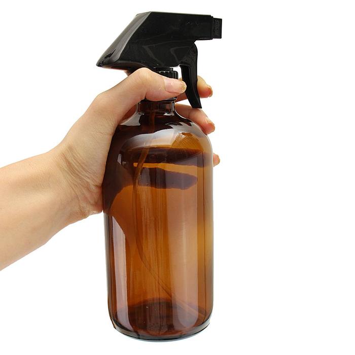 250/500ML Amber Glass Spray Bottles Water Sprayer Trigger For