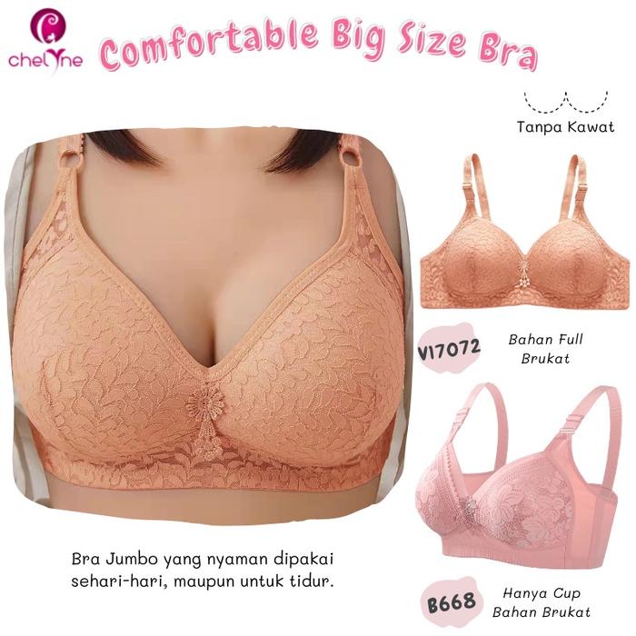 Chelyne BH Wanita V17072 / B668 Full Cup Bra - Big Size Bra 38/46 Cup C - BH Jumbo