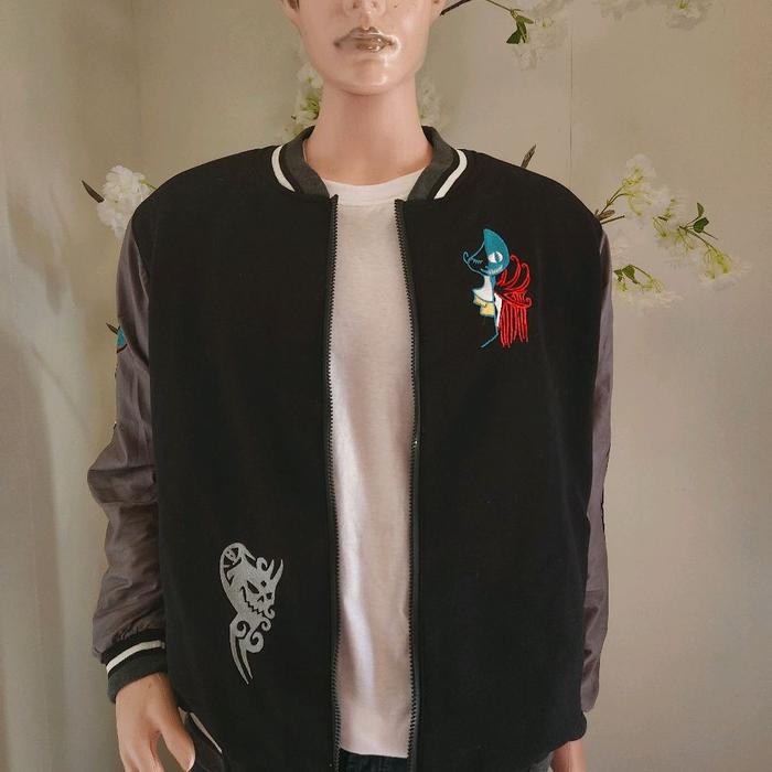 Jaket Varsity Borneo Eternity dengan Bordiran Etnik Dayak Borneo - Bomber, Outer, Cardigan, Casual, 