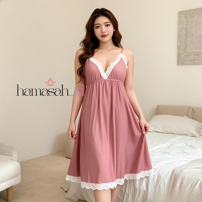 Hamasah Id Store Baju Tidur Wanita Dewasa Adelia Dress Tidur Wanita Ukuran M Xxl Dengan Desain Elega