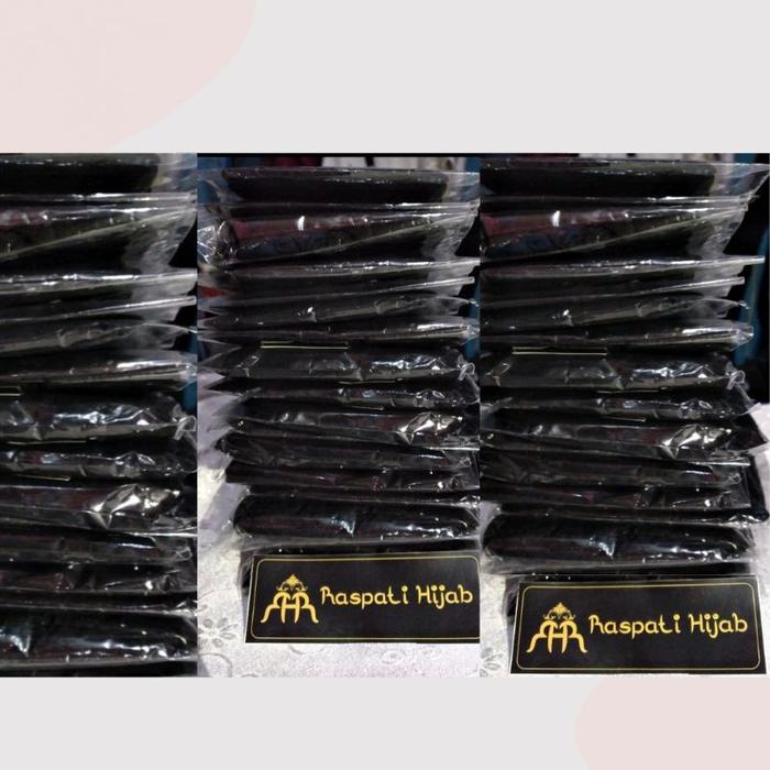 Diskon Cod Niqab  Cadar Poni Hitam Bandul Silky Jetblack Ori Sifon Arab Ori Raspati Hijab Free Stike