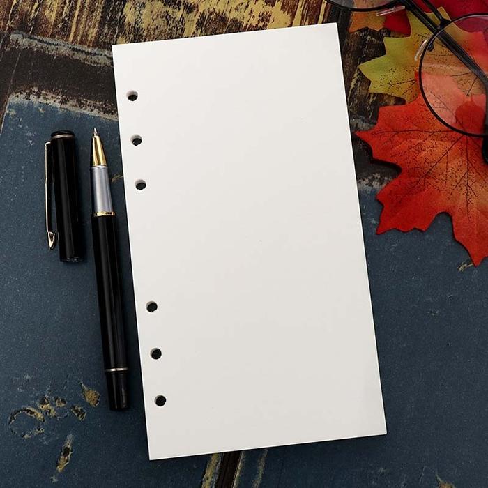 1 Set Isi 45 Lembar Kertas Refill Isi Binder Binder A5 A6 Polos Bergaris Refill Binder Kertas Binder
