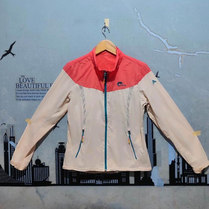 Jaket sport running wanita outdoor NEPA Colour blok