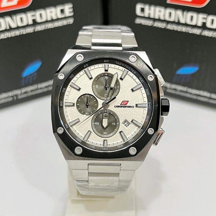 JAM TANGAN PRIA CHRONOFORCE CF 5346G DIAL WHITE ORIGINAL
