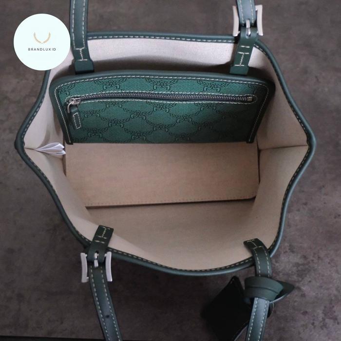 MCM HIMMEL MINI TOTE BAG CANVAS YELLOW GHW PINK GHW GREEN SHW