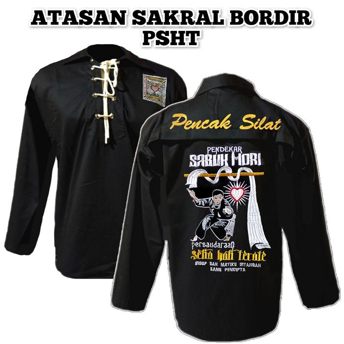 BAJU SAKRAL WARGA PSHT BORDIR TERBARU - BAJU SH TERATE - BAJU PENCAK SILAT - Atasan, Cowok, Katun, K