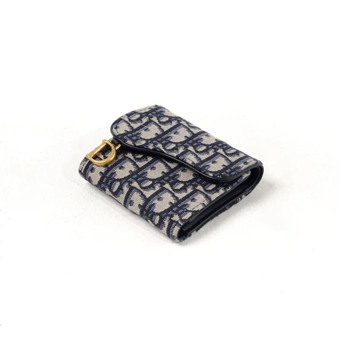 Dompet CHRISTIAN DIOR SADDLE JASMINE GUSSET OBLIQUE BEIGE MULTI CARD WALLET 100% ORIGINAL