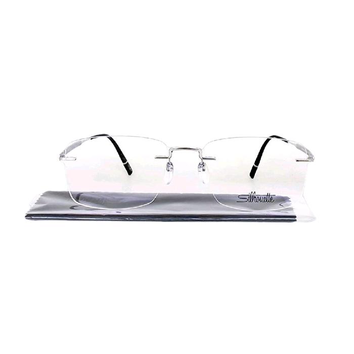 Frame Kacamata Silhouette The Visionary 5586 GH 7001 54-19-150 Clear Rhodium Original