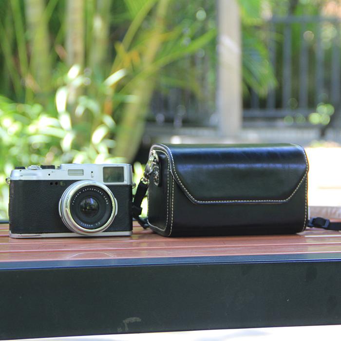 Leather Camera Bag Cover For Nikon J1 For Leica D-LUX Camera