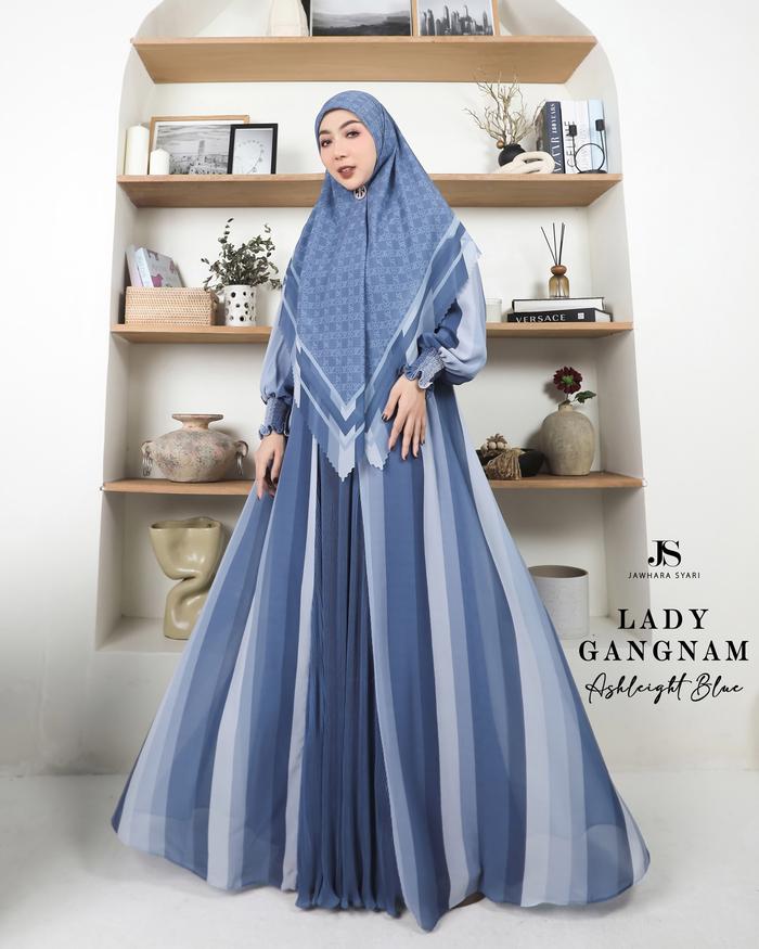 LADY GANGNAM - JAWHARA - gamis scarf Mewah Muslim Syari