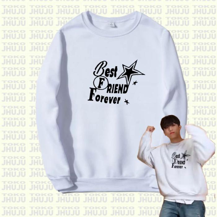 Sweeter Park Jeongwoo Tsure Teume Best Friend Forever - Hoodie Wanita Bahan Fleece Lembut