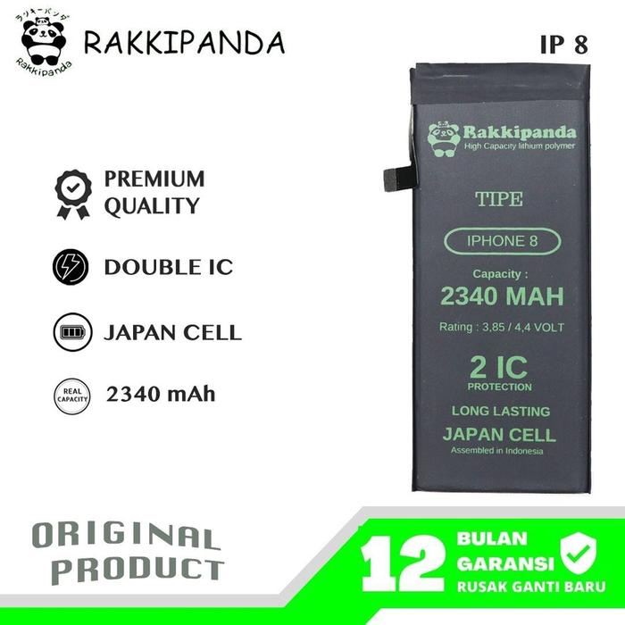 RakkiPanda - For iPhone 8 Batre Batrai Baterai Battery