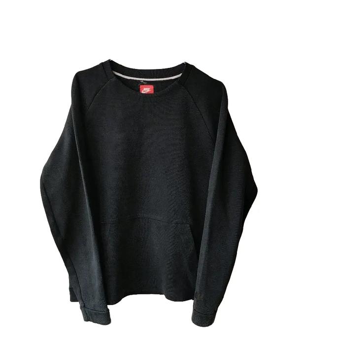 Nike Men's Navy Sweatshirt Original Sweater Pria Basic Jaket Casual Hitam Distro Wanita Unisex Blaze