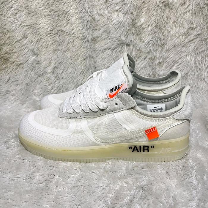 Sepatu AF1 x Off White Full White