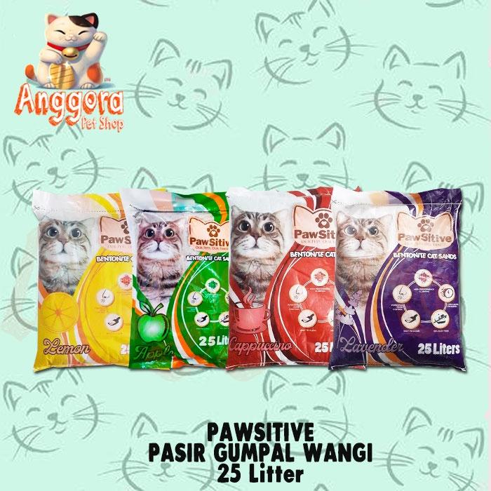 Promo Pasir Kucing Murah PAWSITIVE 25 Liter Pasir Kucing Gumpal Wangi ( GRAB GOSEND )