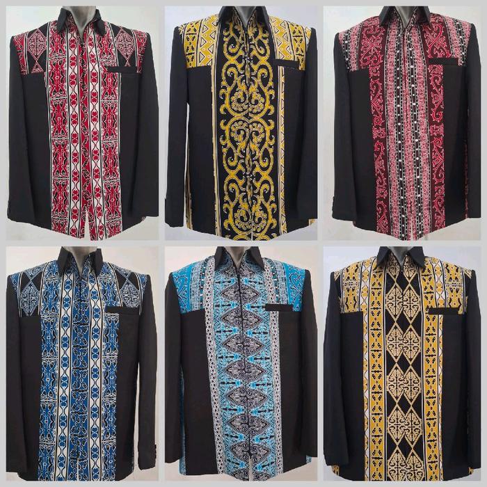 Jas jaket ulos Sumatera / Jas jaket ulos formal / Jas jaket formal ulos kombinasi superblack / Jas j