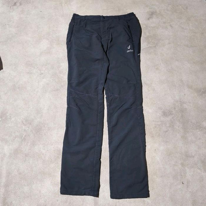 Celana panjang outdoor hiking gunung deuter Softshell thermal abu bekas