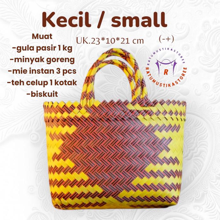 Tas lurik anyaman Tas keranjang anyaman Tas belanja Tas jadul