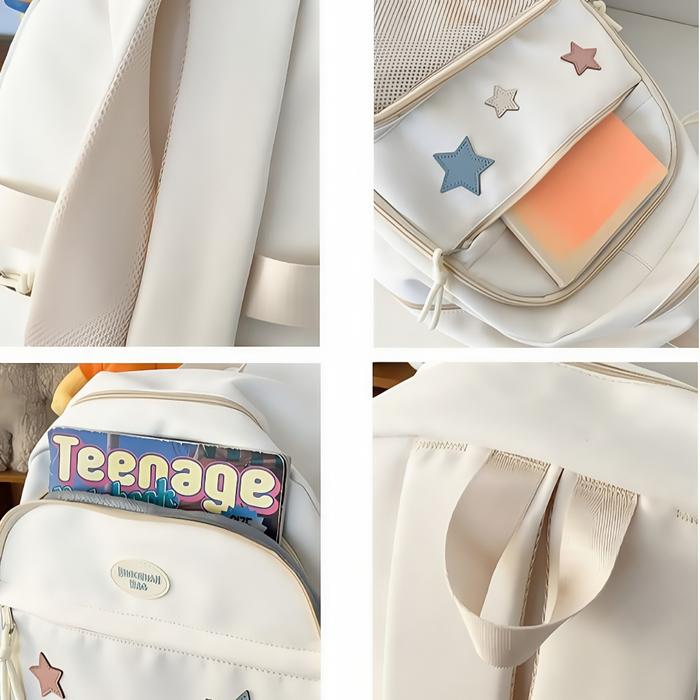 【COD✅】Niche Design Sense Tas /Transparan Kampus jk /Tas Sekolah Ransel PIN Transparan/Tas Sekolah Si