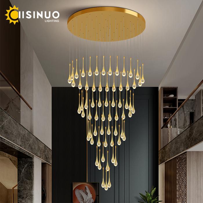 Lampu Gantung Kristal Modern Lampu Gantung LED Tetes Hujan Lampu