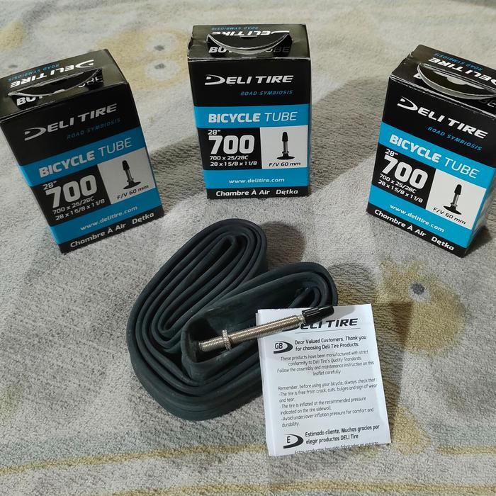 Ban dalam Sepeda Fiksi balap 700 x 25/28 Deli tire 700x 25