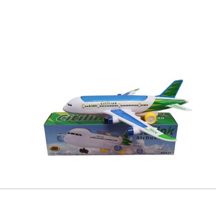 Mainan Pesawat Citilink A380 Suara dan Lampu