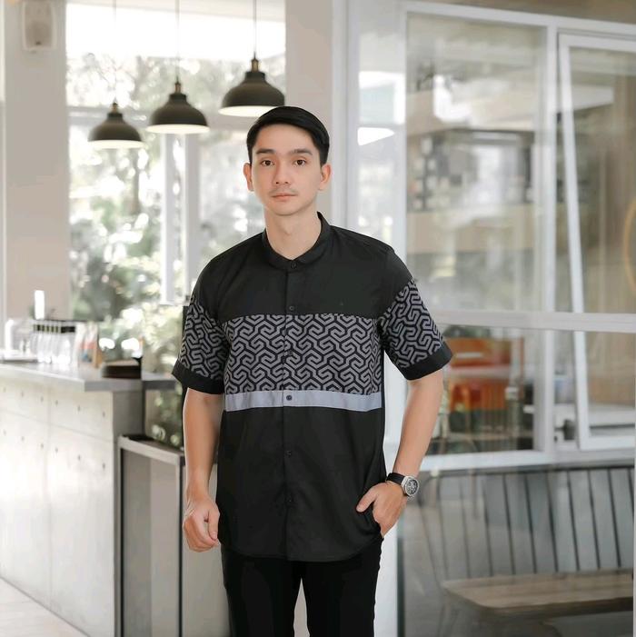 Baju Kemko Kemeja Koko Sublime Lengan Pendek Original Luthfi Toyobo Premium Kurta Muslim Pria Dewasa