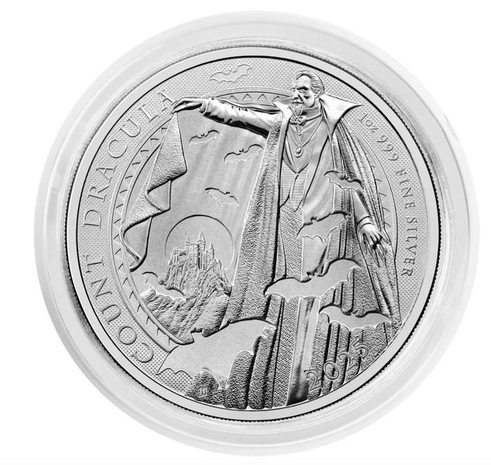 Royal Mint Silver Coin 1 oz INSTANT Count Dracula 2025 1oz Silver Bullion Coin Silver Bar