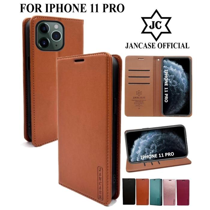 JANCASE FLIP WALLET UNTUK IPHONE 11 PRO cover premium casing dompet handphone
