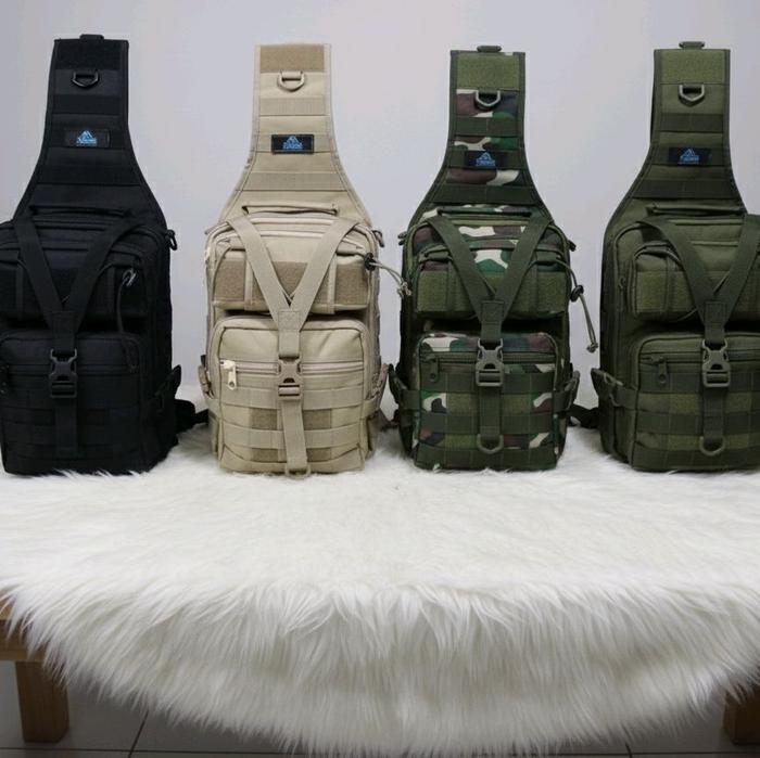 TAS SLEMPANG ARMY 009 BEST SELLER BONUS LOGO RANDOM Tas Selempang Pria 25 Liter Bahan Tebal Double B