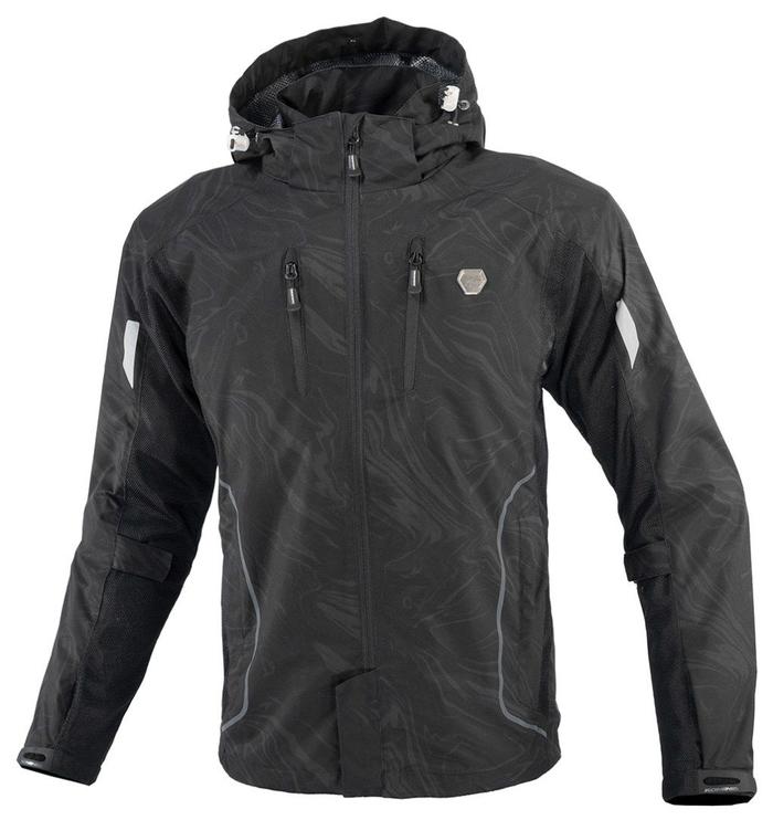 Jaket Komine JK1123 Mesh Parka Genri Black Marble Jacket Komine JK-1123 Mesh Protector Jaket Touring