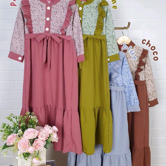 gamis Catherine kids Bahan CRINKLE AIRFLOW Gamis Terbaru Dress Viral