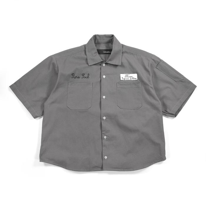 Oversized Work Shirt Tivana Grey Thanksinsomnia
