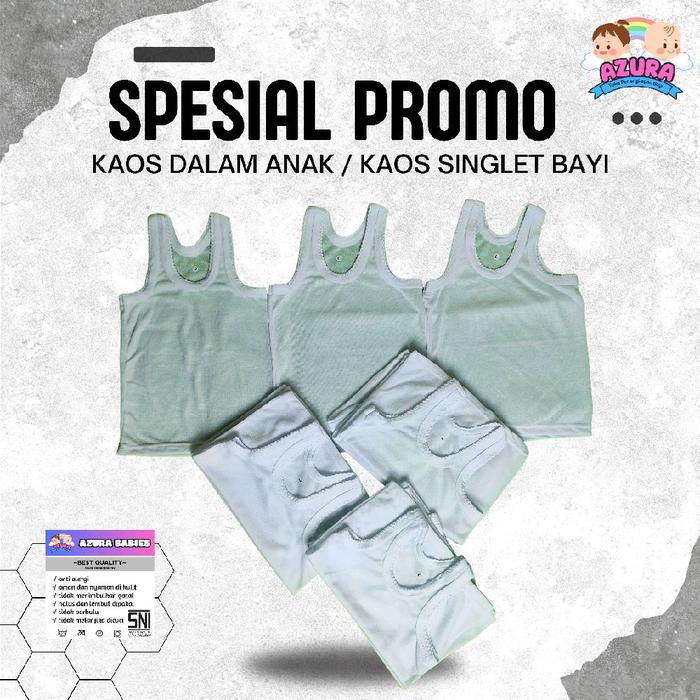 12 PCS KAOS DALAM ANAK WARNA PUTIH | SINGLET ANAK | KAOS DALAM BAYI | SINGLET BAYI | KAOS SINGLET BA
