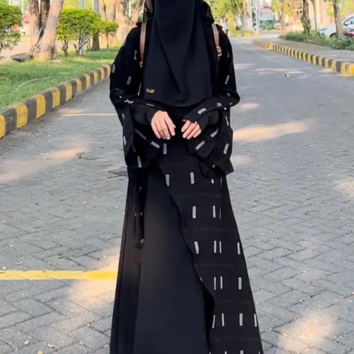 Abaya KHALIFA gamis Best seller GAMIS KHALIFA ALNOOR motif hijaz gamis khalifa abaya hitam Vine Casu