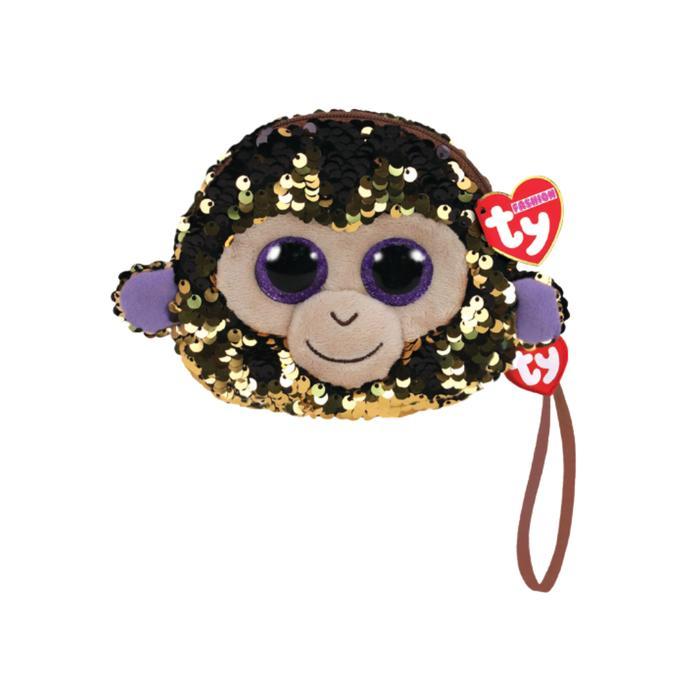 TERJAMIN TY Fashion Sequins Wristlet Coconut Monkey - Tas Boneka Monyet