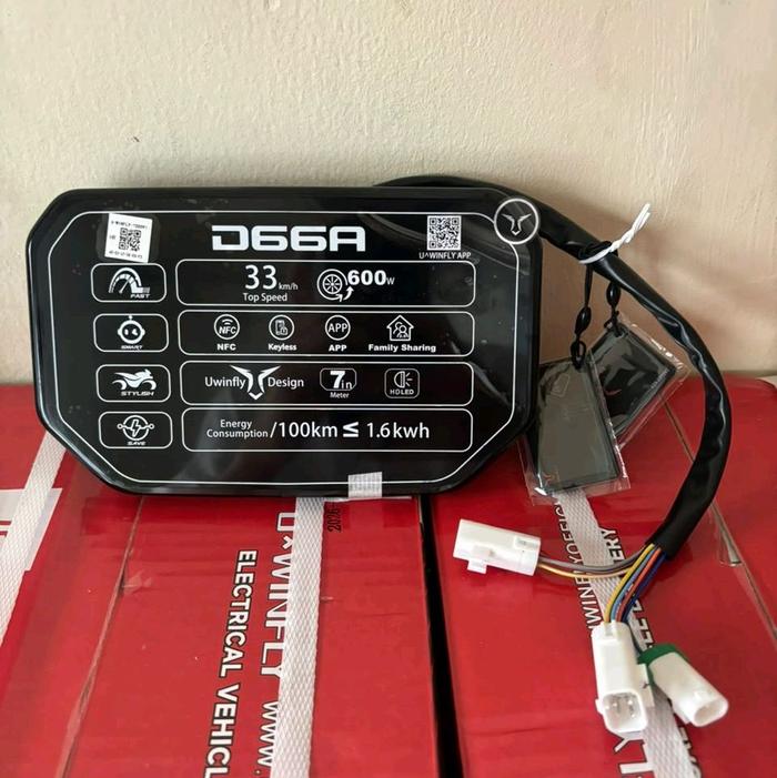 SPEEDOMETER ORIGINAL SEPEDA LISTRIK UWINFLY D66A DAN D66B