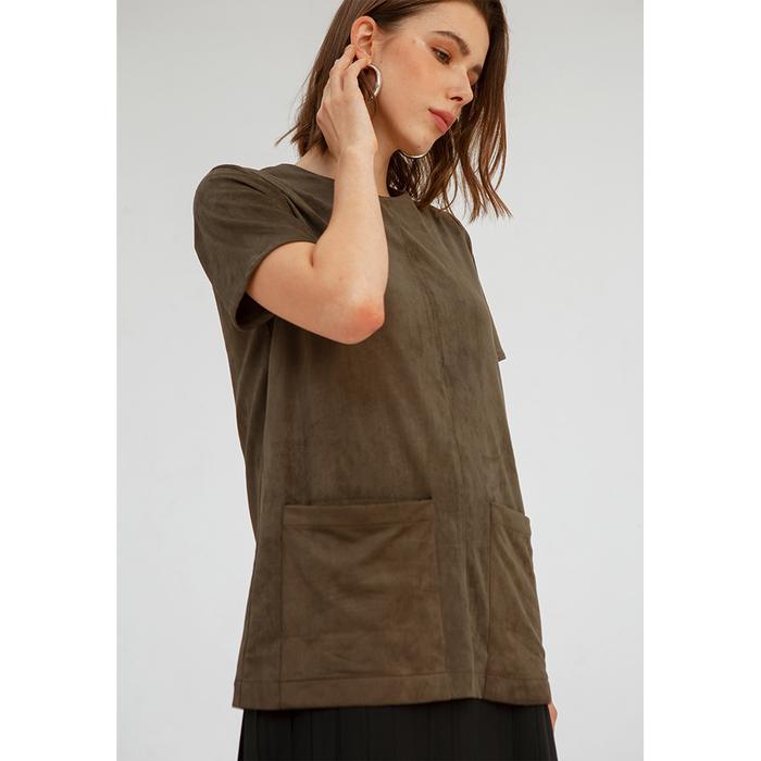 Minimal Chloro Plisket Dress Green Wanita