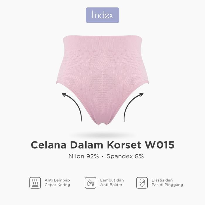 LINDEX - CD HONEYMOON Celana Dalam Wanita Korset Pelangsing Perut Bahan Lembut BB 40-75 Kg - W015