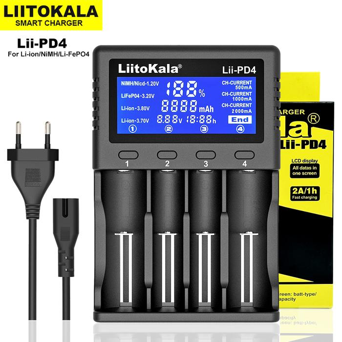 Liitokala Lii-PD4 Lii-500 Lii-500S Lii-PD2 18650 Battery Charger LCD