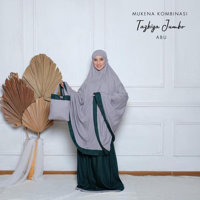 MUKENA DEWASA KOMBINASI TAZBIYAH TWOTONE SALWA BAHAN MIKRO MUKENA TRENDY MASA KINI