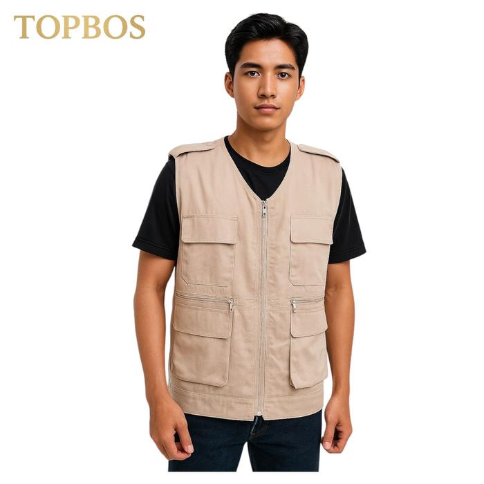 Topbos_store Rompi Lapangan King Multifungsi Pria Dewasa Outdoor Casual Biru Navy Bahan Ripstop Exce