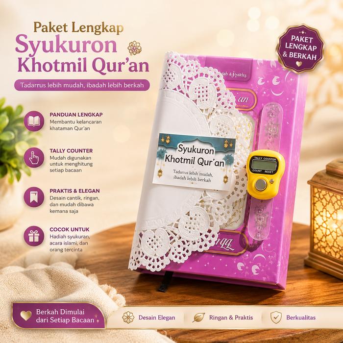 Al-QURAN Souvenir HAJI, UMROH, KHITANAN, TAHLIL + tashbih + thanks card gift Muslim
