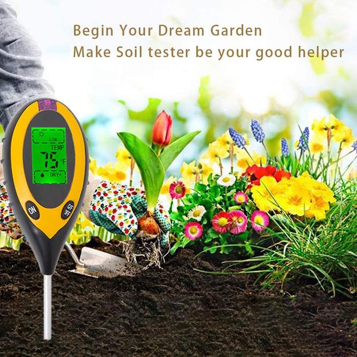 4-in-1 Soil Tester Soil Tester Meter with Moisture Light