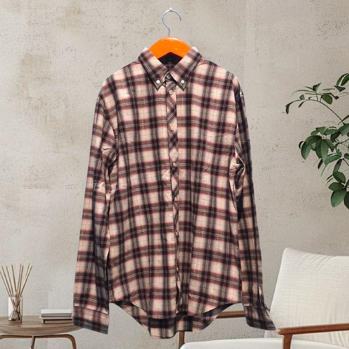 Kemeja Marc by Marc Jacob original second Baju Atasan Katun Pria Flannel Kotak Dewasa Panjang