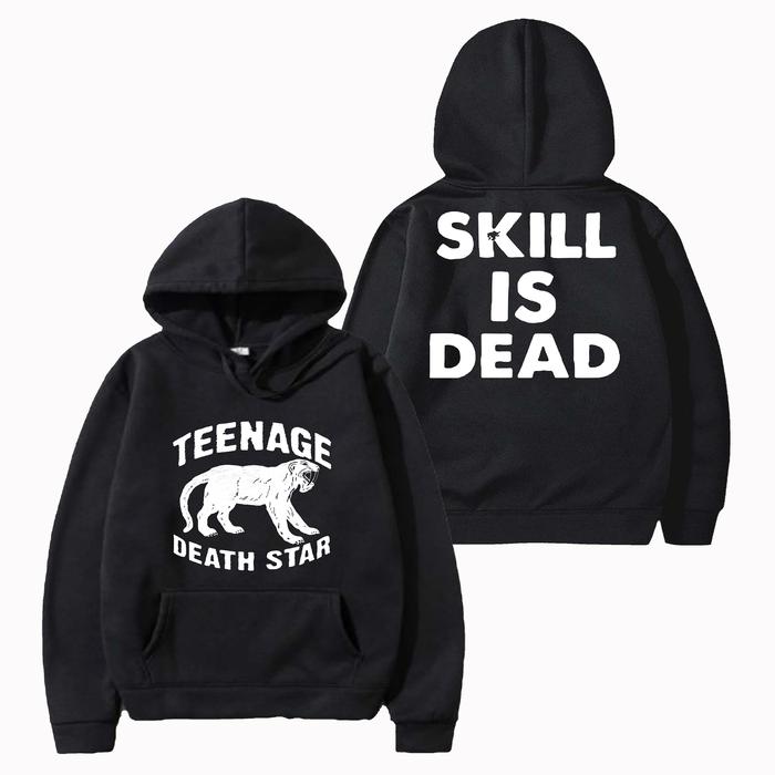 Yinyang Clothing Sweater Hoodie Tenage death star Hitam Cotton pleece Hoodie Musik Fleece Pria