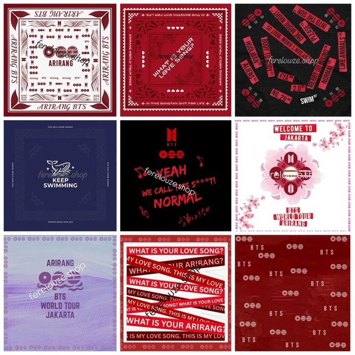 SLAYER BANDANA SCARF BTS ARIRANG MERCH BTS