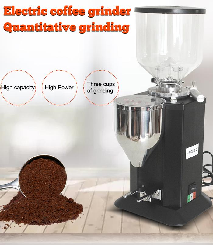 XEOLEO Penggiling Kopi Espresso 1, 5L Penggiling Kopi Listrik Mesin