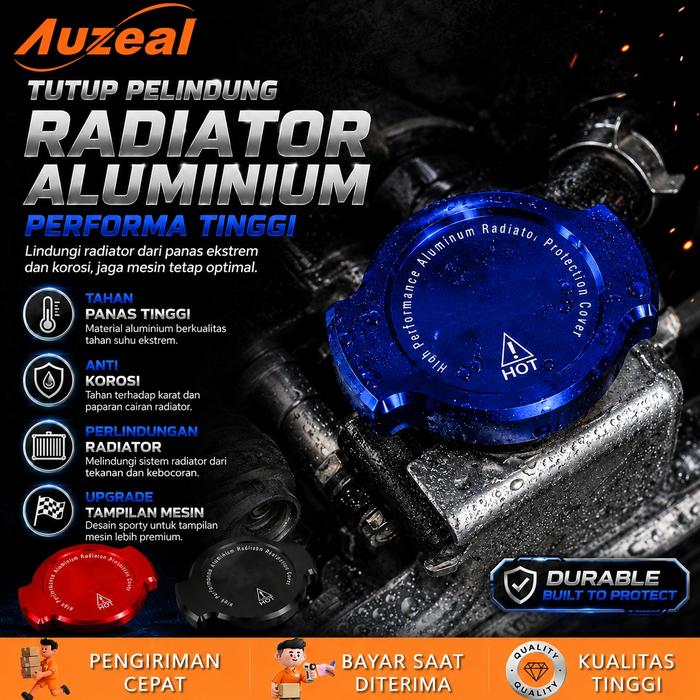 Auzeal Tutup Radiator Full CNC Aluminium Radiator Cap Variasi Universal Cocok untuk Yamaha NMAX Aero